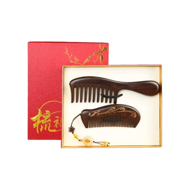 ANTINOB Ebony Wood Comb Box Shunfa Low Static Electricity-6