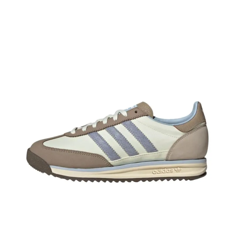 Adidas Originals SL 72 RS Anti Slip Wear Resistant Low Top Casual Shoes Unisex Ivory White Blue-0