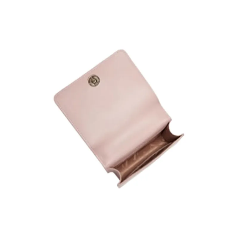 ELLE Synthetic Leather Shoulder Bag, Crossbody Bag, Handbag Mini Women's Cherry Blossom Pink/Black/Lemon-3