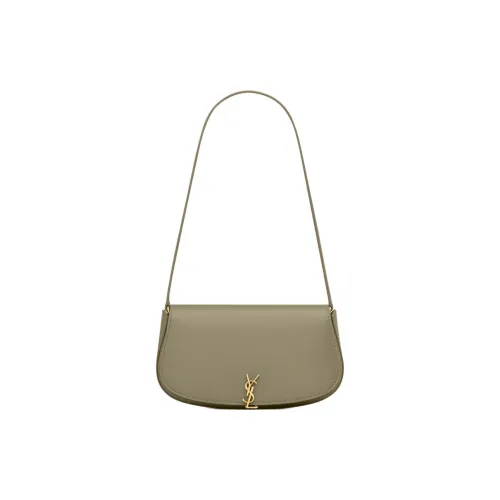 SAINT LAURENT Cow Leather Shoulder Bag Mini Women's Deep Moss Green