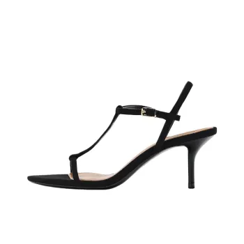 ZARA Strap Sandals 8cm Women's Black