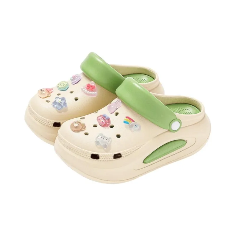ECAC Squashy And Bouncy Feeling Clogs, Summer Height Increasing, Slip Resistant EVA Platform Slippers-2