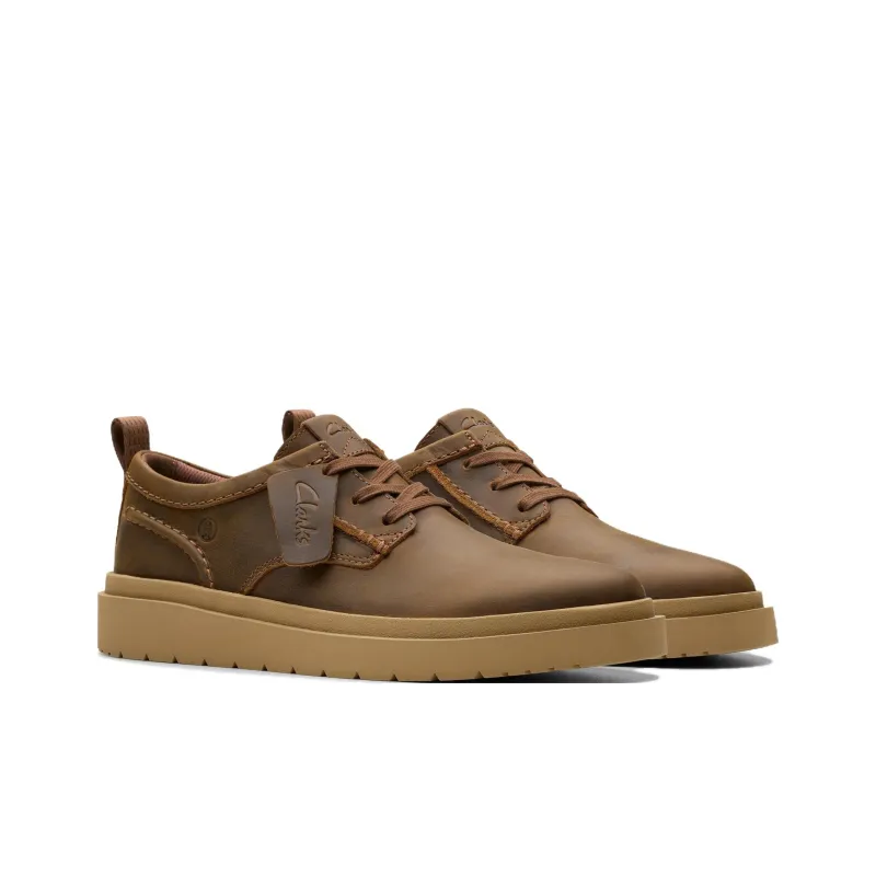 Clarks Polden Lace Low Top Skateboard Shoes Men's Umber-2