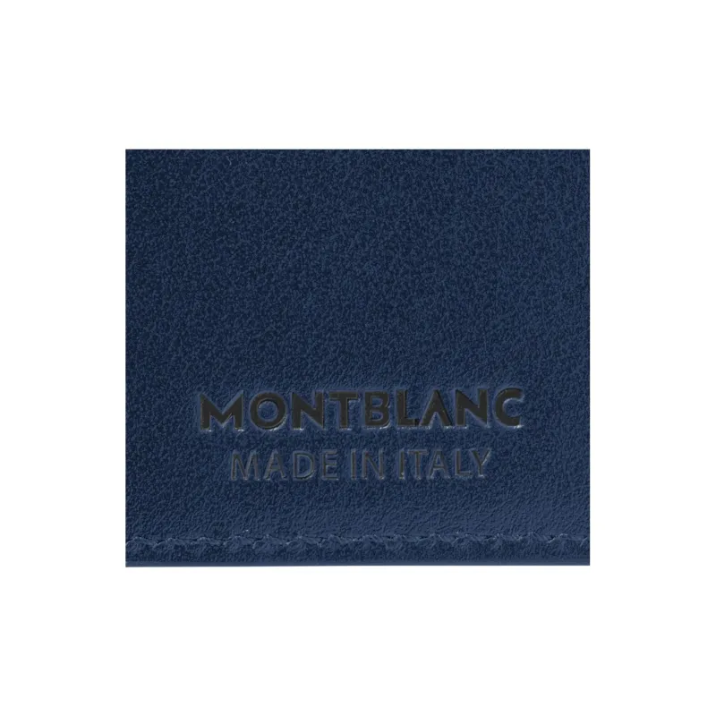 MONTBLANC Stylish 3.0 Grain Cow Leather Wallet Men's Ink Blue-4