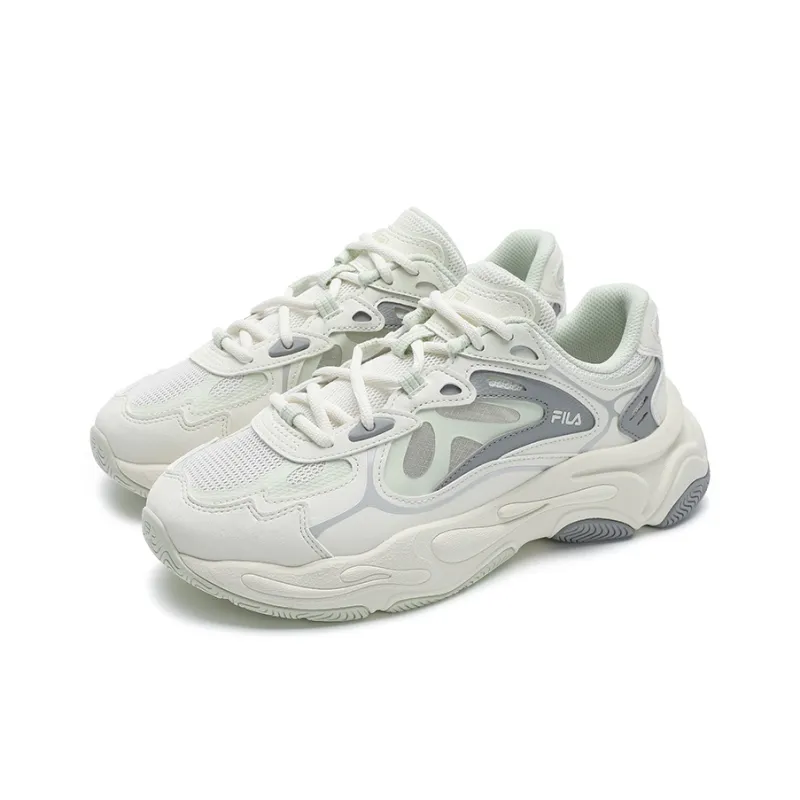 FILA Mars 4 Mars Shoes Slip Resistant, Abrasion Resistant, Breathable Low Top Casual Shoes Women's White Green-2