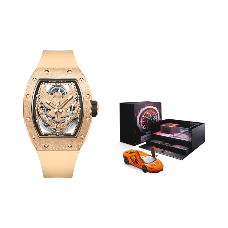 BONEST GATTI Soaring Collection Automatic Mechanical Movement Watch Men's Watches Silver Dial-12