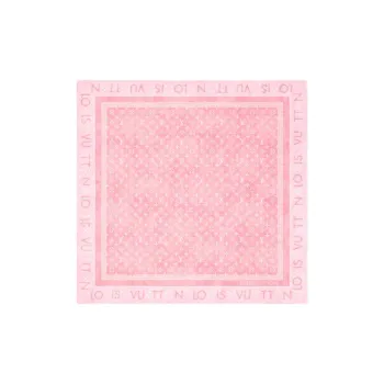 LOUIS VUITTON Mulberry Silk Scarves Women's Pink