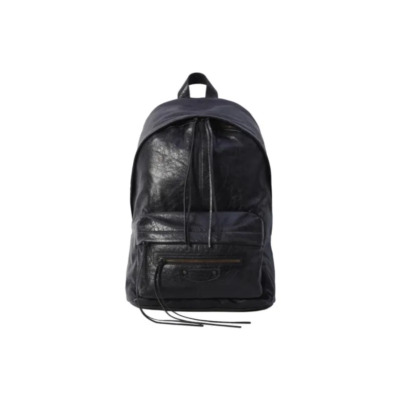 Balenciaga Le City Lambskin Backpack Unisex Black-0