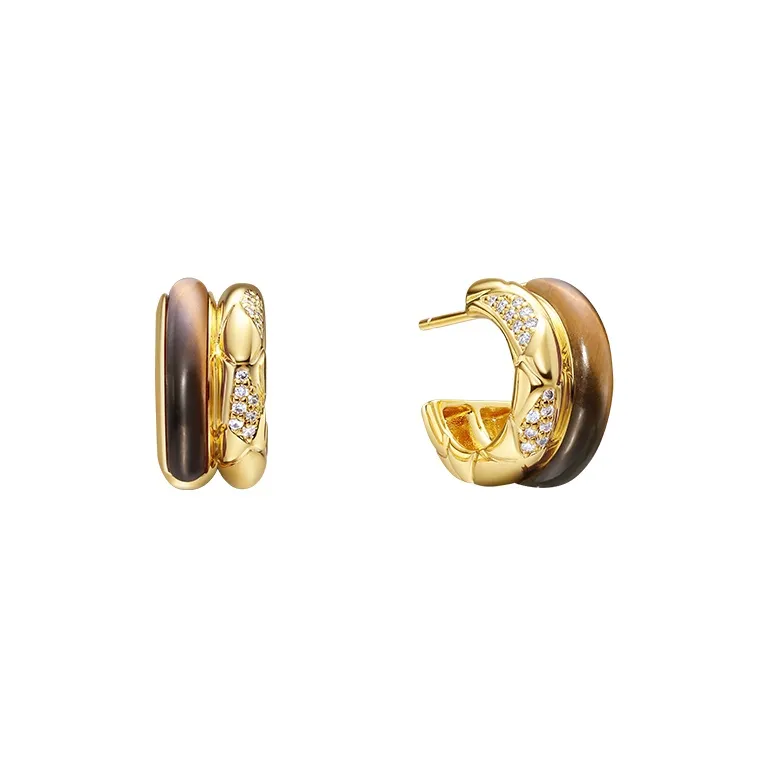 Arsis S925 Sterling Silver Stud Earrings Unisex Gold Silver Two Tone-6