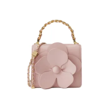 ELLE Synthetic Leather Shoulder Bag, Crossbody Bag, Handbag Mini Women's Cherry Blossom Pink/Black/Lemon