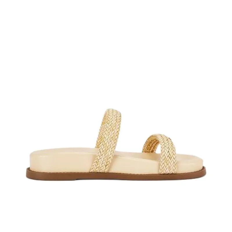 Schutz Slide Slippers Women's Beige-1