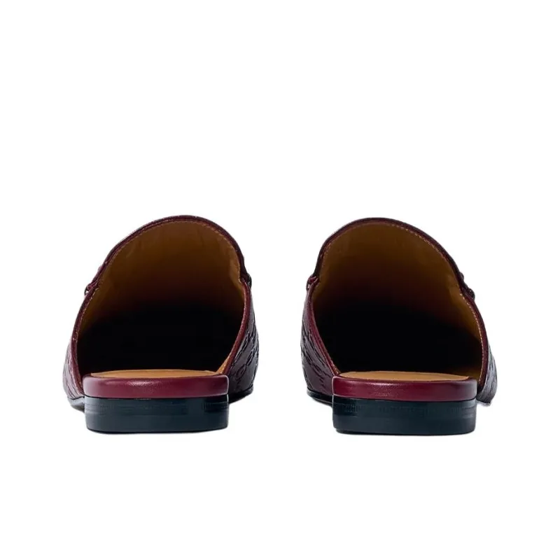 GUCCI Closed Toe Slippers Women's Red-3