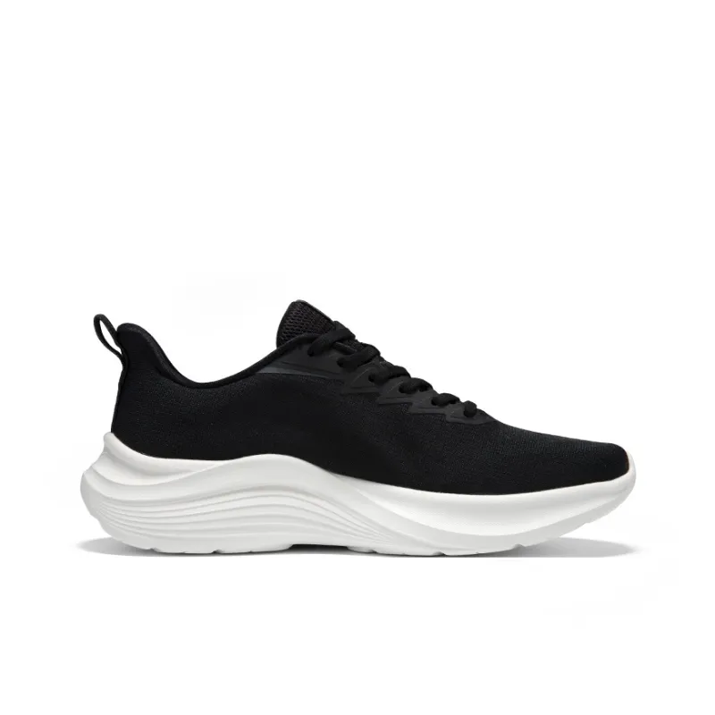 Erke Cushioning, Breathable, Lightweight Low Top Casual Running Shoes Men's Jet Black-1
