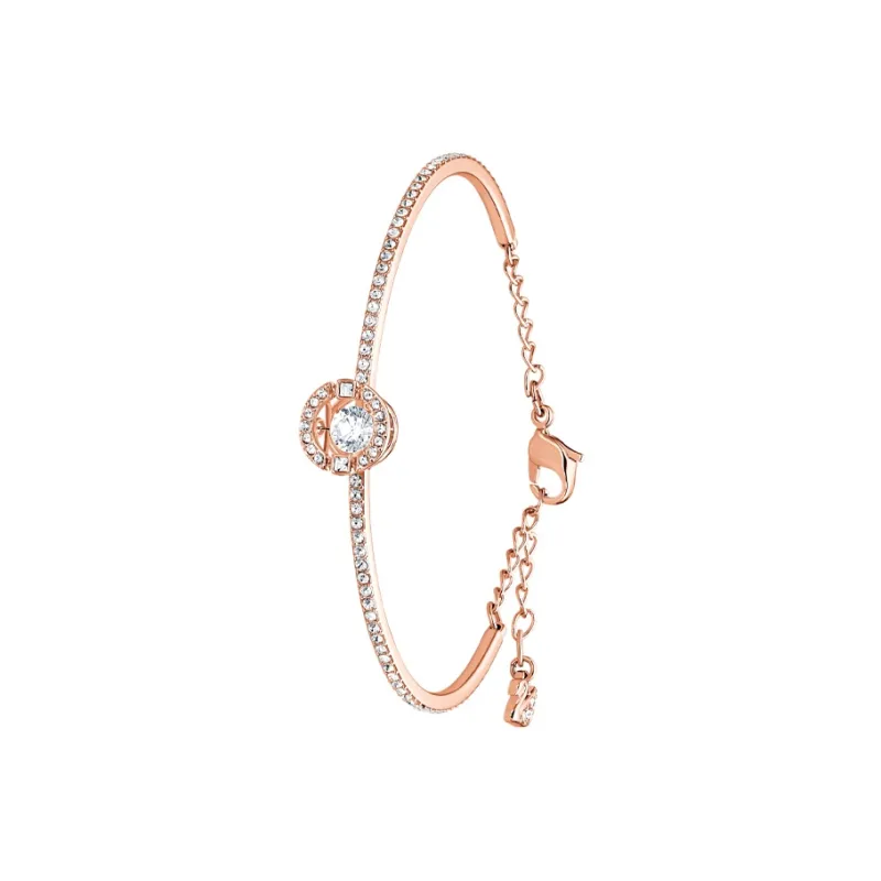 Swarovski Artificial Crystal Bangles Women's Rose Gold Tone Plated-1