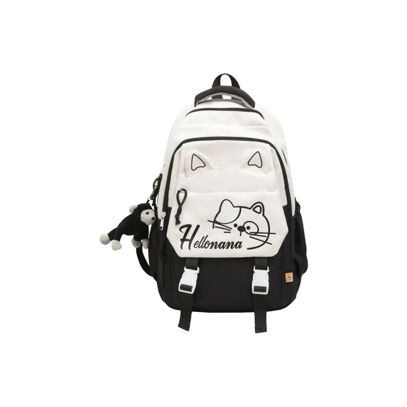 XIANGSU Nylon Backpack Regular Unisex Khaki/Red/Black/Pink/Blue-10