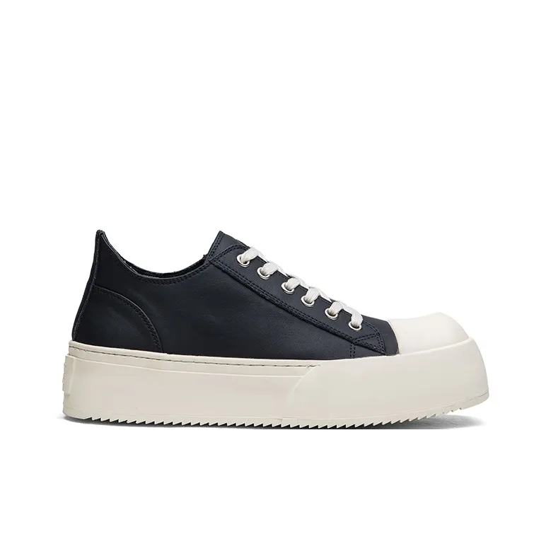 ΛOLUNKΛ Slip-Resistant Cushioning Low-Top Skateboard Shoes Unisex Black-17