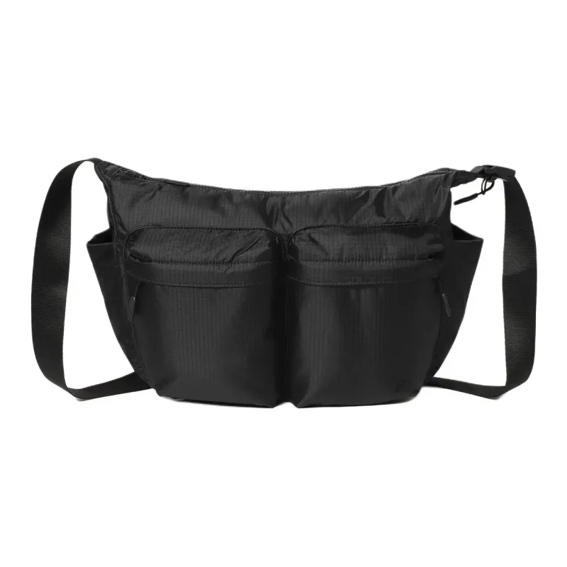 FILA Nylon Shoulder Bag, Crossbody Bag Medium Size Unisex Black-0