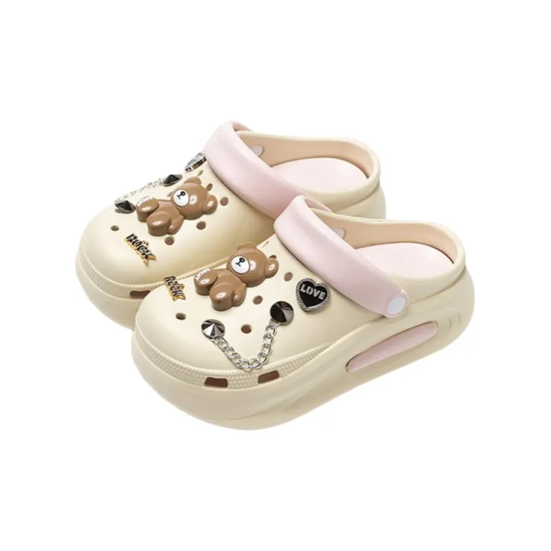 ECAC Squashy And Bouncy Feeling Clogs, Summer Height Increasing, Slip Resistant EVA Platform Slippers-19