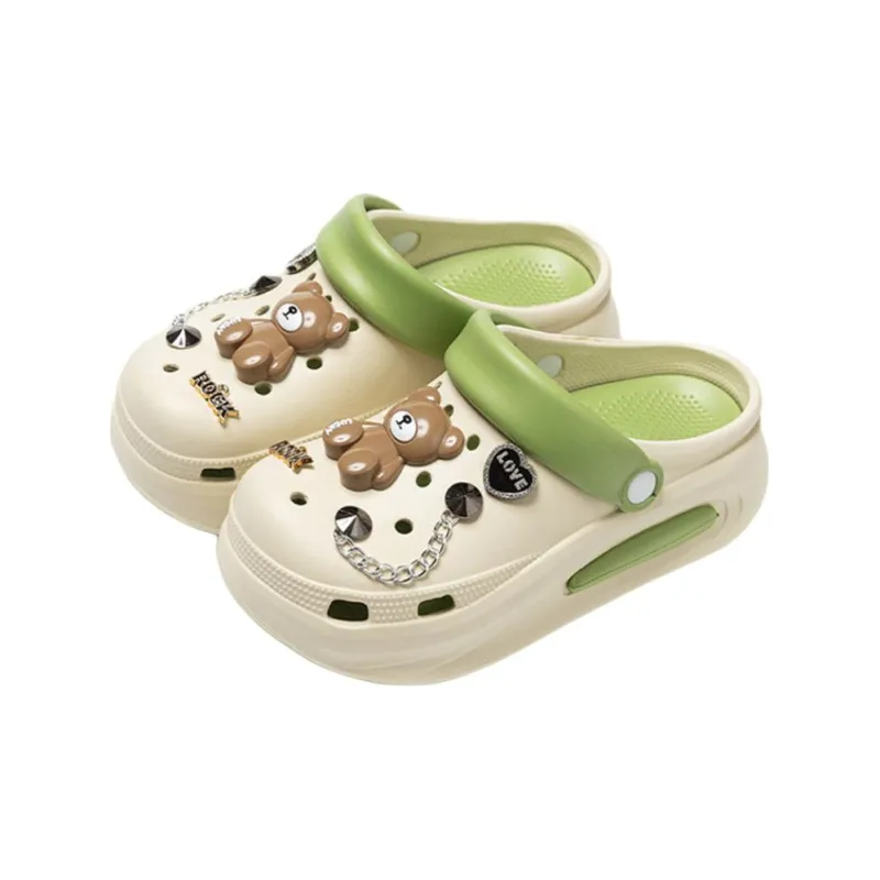 ECAC Squashy And Bouncy Feeling Clogs, Summer Height Increasing, Slip Resistant EVA Platform Slippers-21