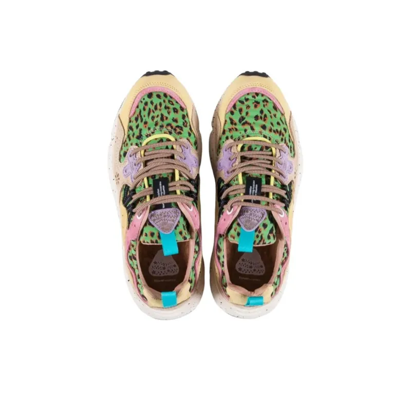 FLOWER MOUNTAIN Yamano 3 Low Top Casual Shoes Women's Beige Green-2