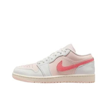 Jordan Air Jordan 1 Anti Slip Wear Resistant Low Top Vintage Basketball Shoes Women's Pink White