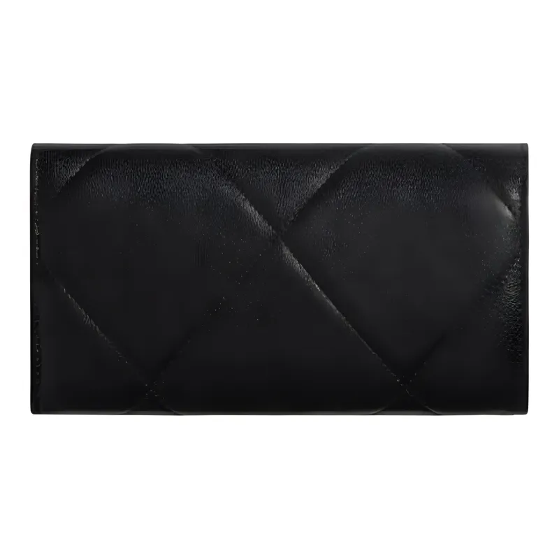 CHANEL 19Bag Leather Wallet Women's Black-1