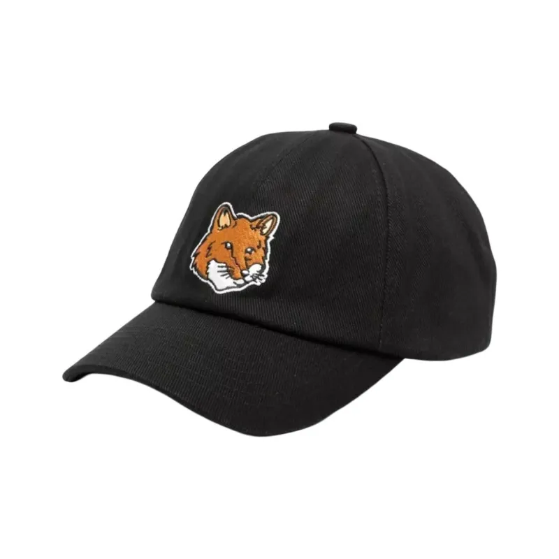 Maison Kitsune Logo embroidered Cotton Cap-3