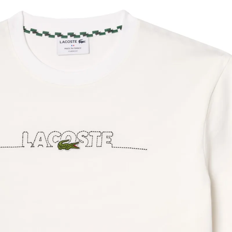 LACOSTE Logo embroidered T shirt-4