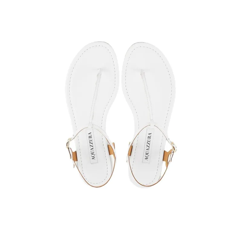 AQUAZZURA Almost Bare Strap Sandals Women's White-3