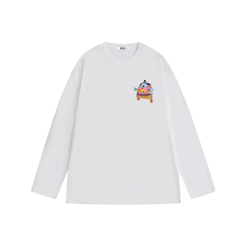 ONE PIECE Students' Casual Long Sleeved T Shirt Men's Solid Color Basic-0