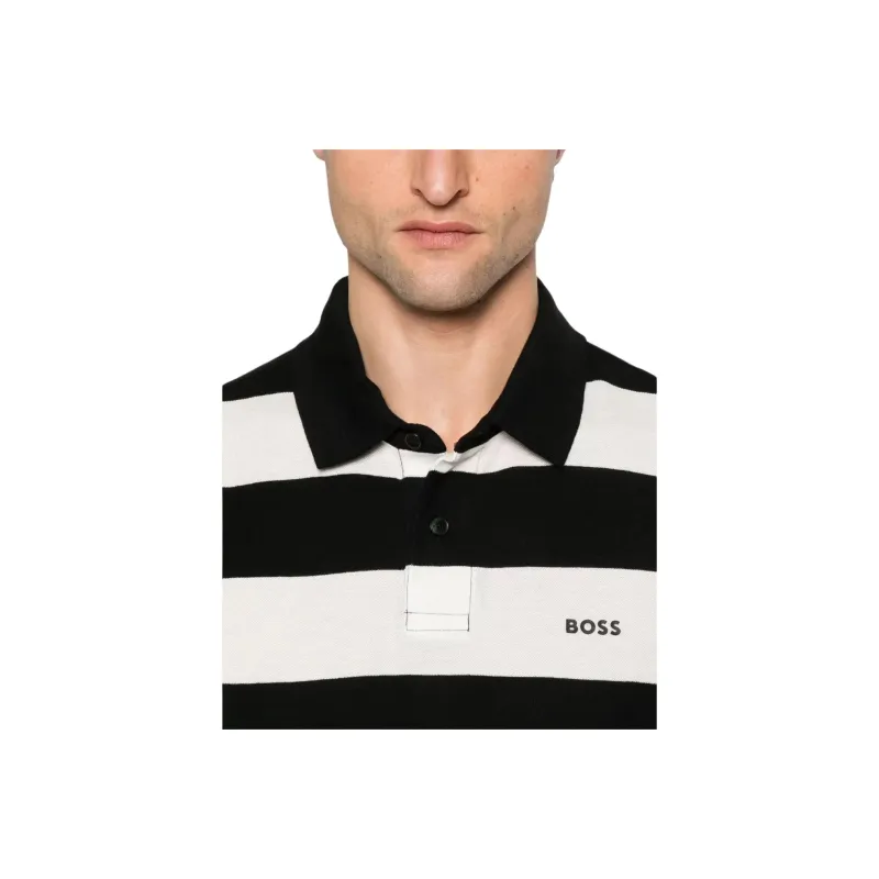 Boss Pales Stripe Polo Shirt-4