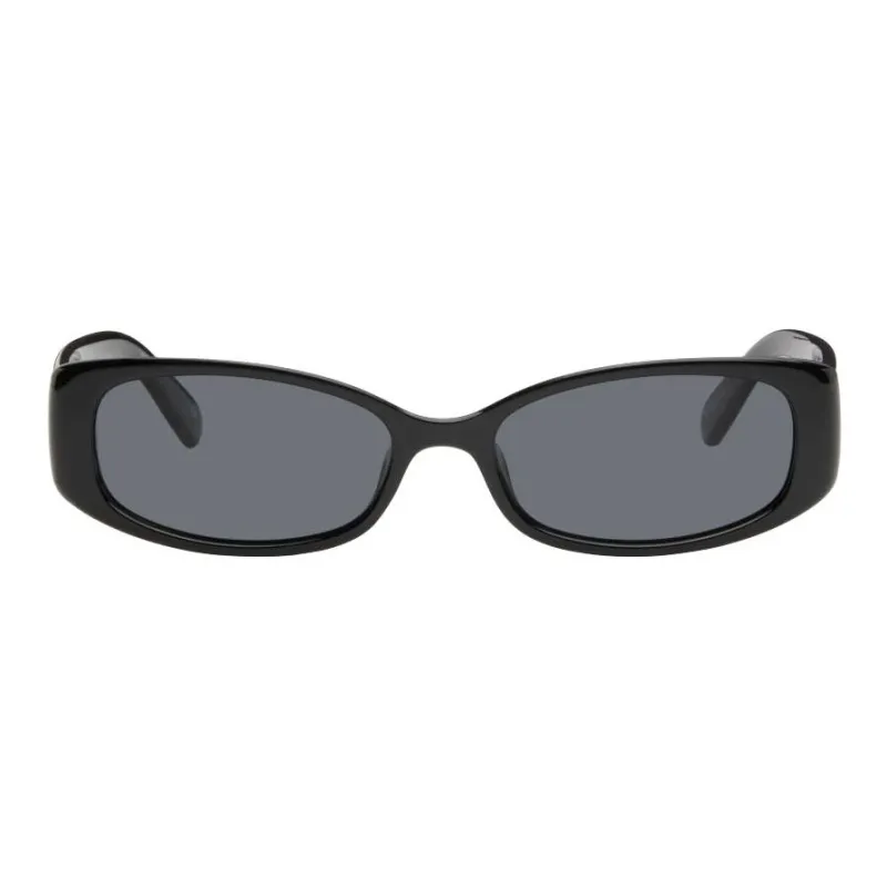 Le Specs Plastic Rectangular Sunglasses Unisex Black-1