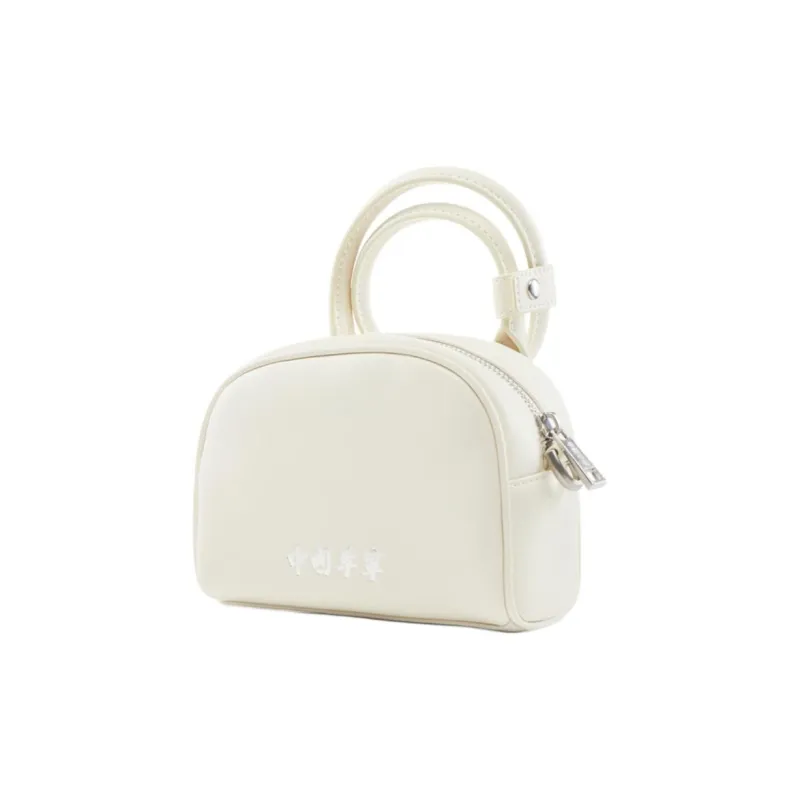 LiNing Text Handbag Women's Ecru-1