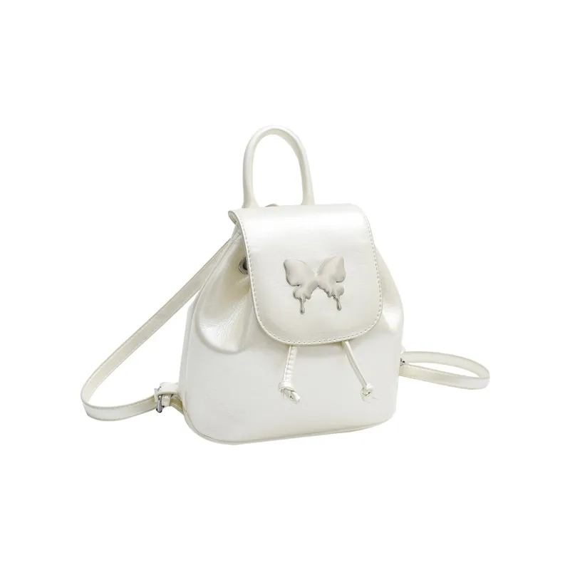 Dusen Kangaroo PU Backpack Women's Silver/Black/Gold/Ecru-13