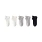 Summer 100% cotton No-Show Socks Combination ④ (White+White+Gray+Gray+Black)