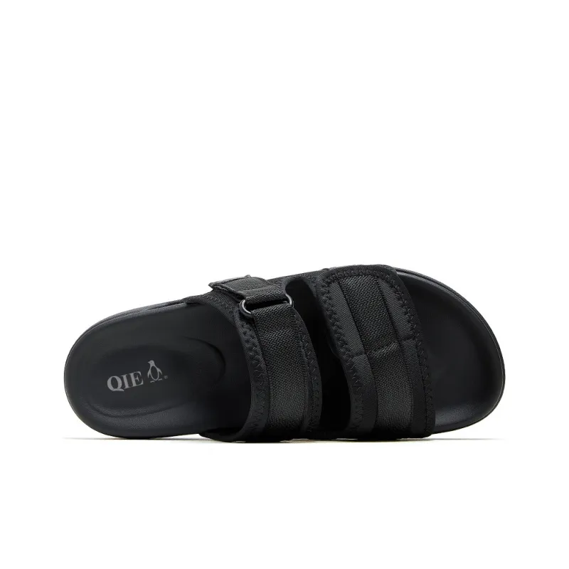 QIE Slide Slippers Men Black-2
