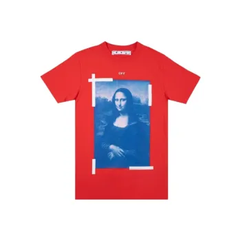 OFF WHITE T Shirt, Regular Fit Men's Red