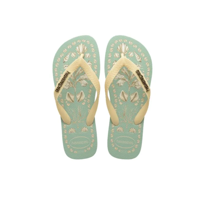 Havaianas Abrasion Resistant Slip Resistant Flip Flops Women's Green-3