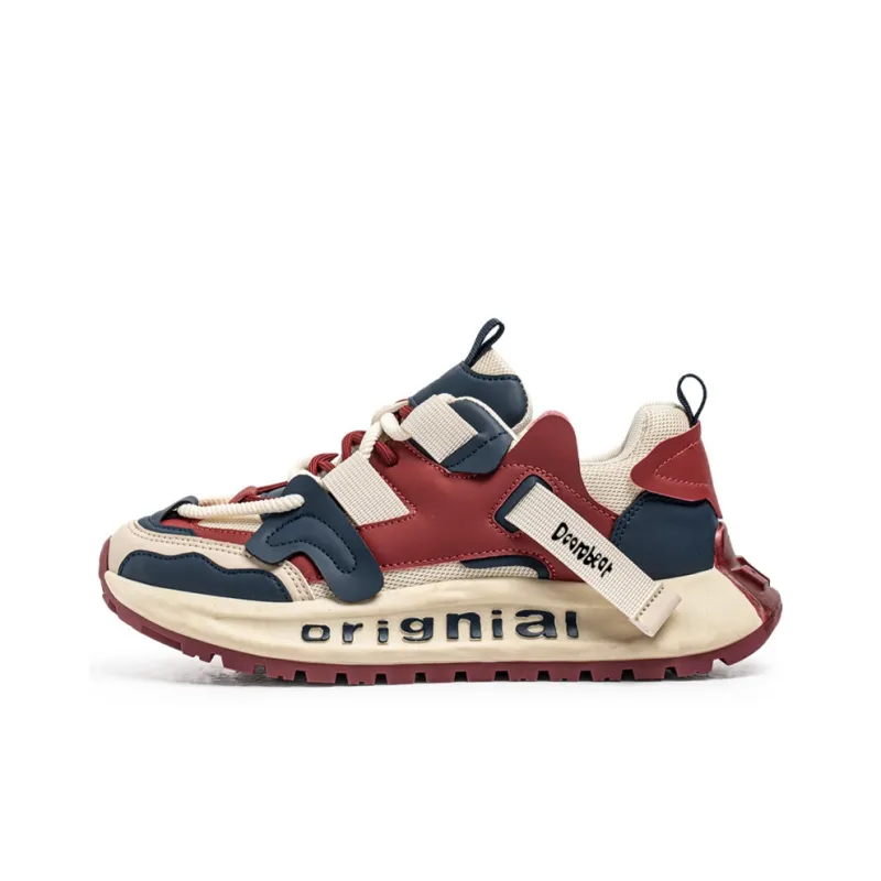 Budding Bear Slip Resistant, Abrasion Resistant, Lightweight, Height Increasing Low Top Chunky Sneakers Men's Box-1