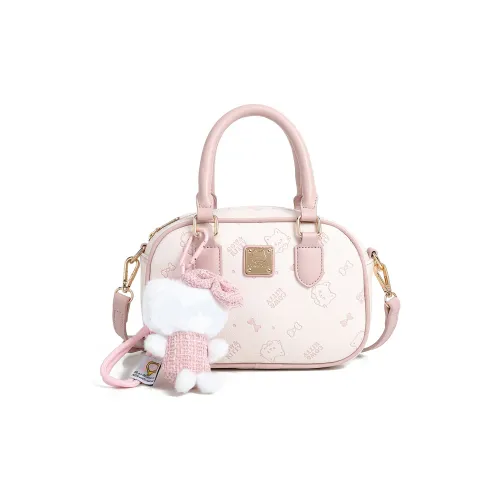 POLG PU Boston Bag Handbag Women's Cherry Blossom Pink/Pink/Black/Brown/Apricot