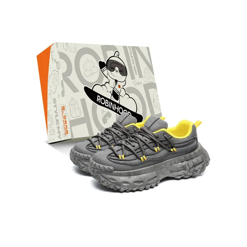 ROBINHOOD Cushioning, Slip Resistant, Abrasion Resistant Support Low Top Chunky Sneakers Men's Box-5