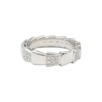 BVLGARI 2010s 18kt White Gold Serpenti Viper Diamond Ring