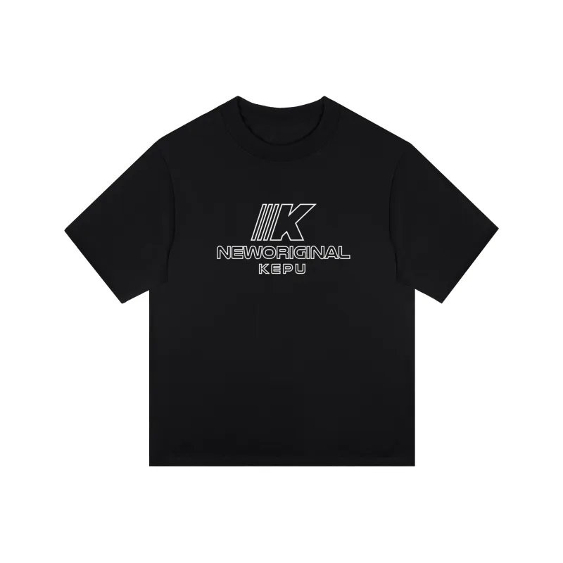 Kepu T Shirt Unisex Black Print Yellow-3