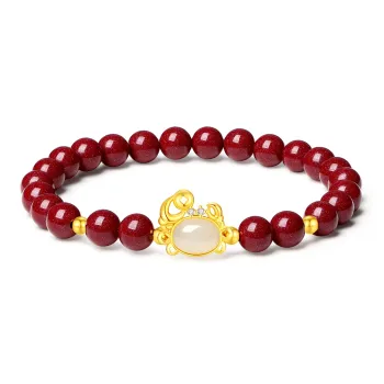 SEVEN COOK Reconstructed Cinnabar Bracelets Women's