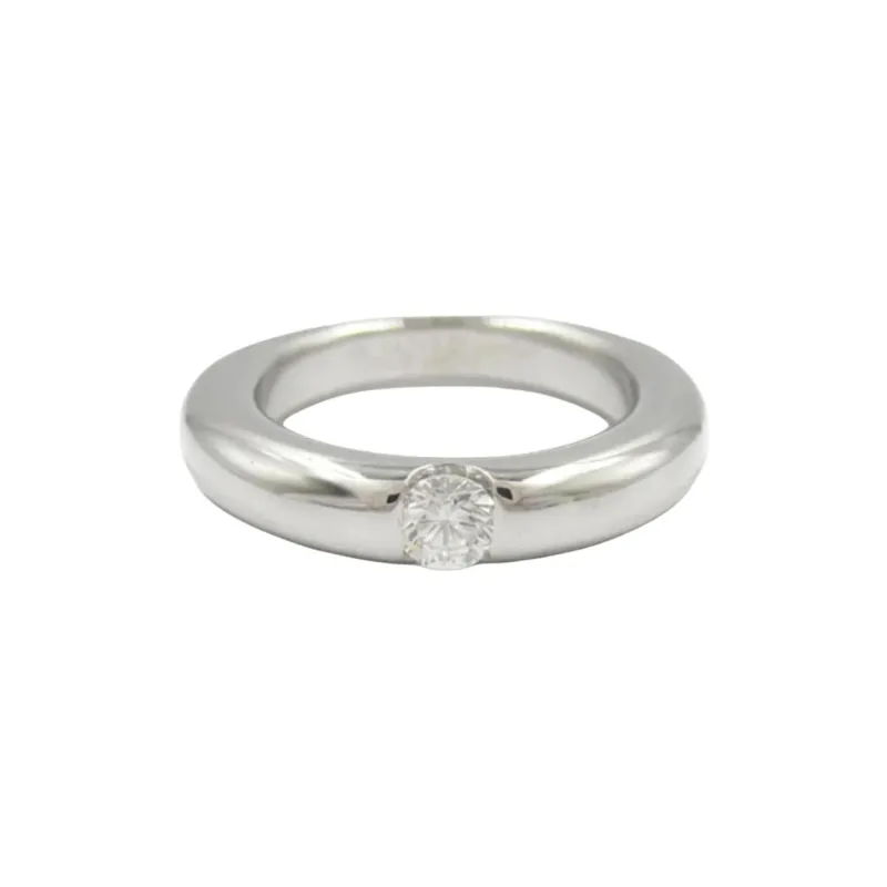 Cartier 2010s Pre owned 18kt White Gold Ellipse Diamond Ring-1