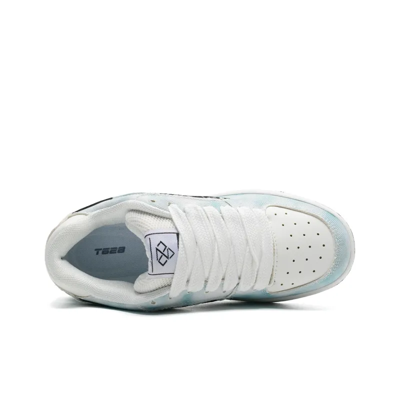 T628 Lightning Puffy Shoes Slip Resistant, Abrasion Resistant, Lightweight Low Top Skateboard Shoes Unisex-38