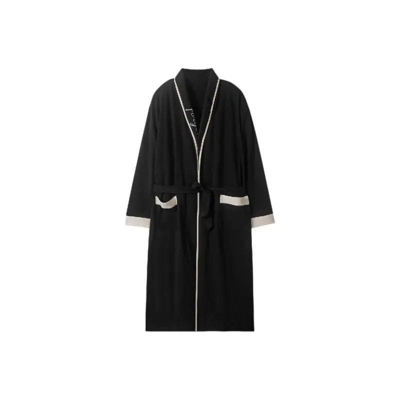 GRACE TOPIC Pajama Robe Men's Black-0