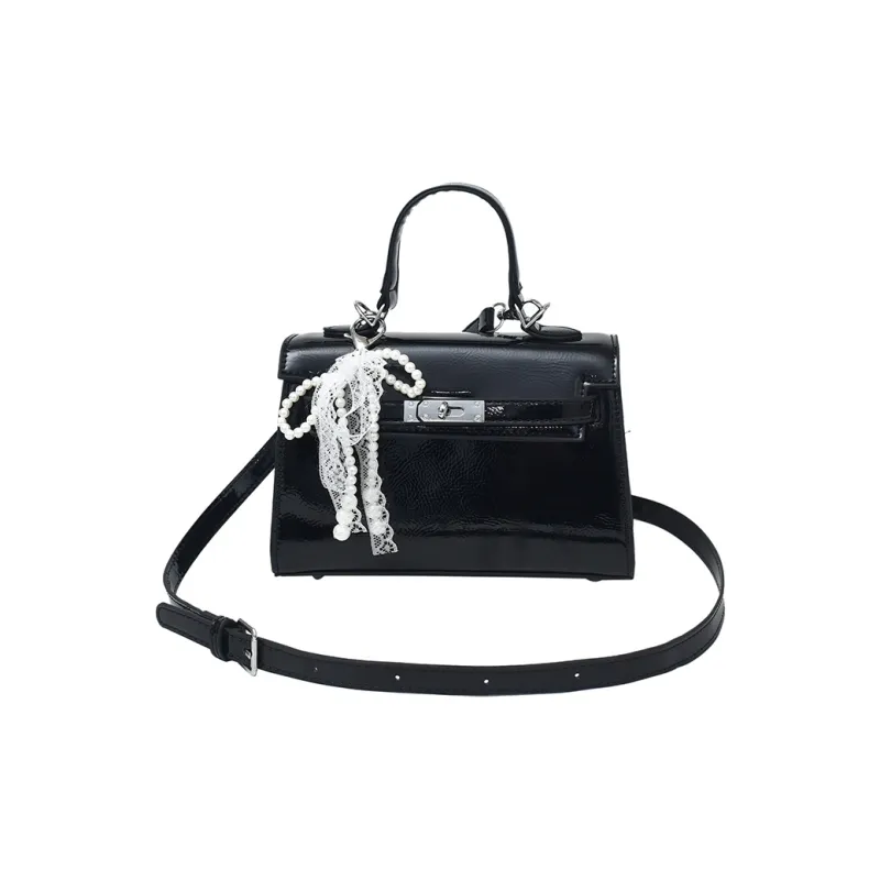 SURELAPTOP Patent Leather Handbag Regular Women's Multicolor-1