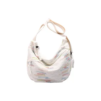 BUBM Composite Cloth Shoulder Bag Unisex White/Black/Blue/Pink