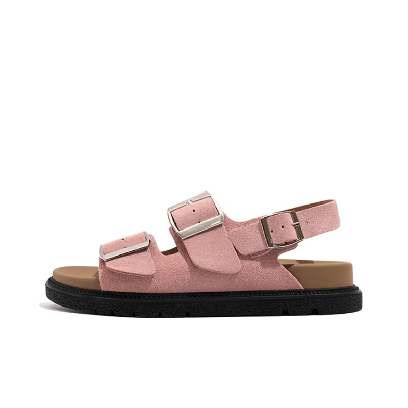 Varib Rubber Sole Metal Leather Patchwork Quiet, Slip Resistant, Odor Resistant Slide Slippers Women's-1